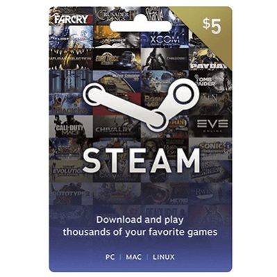 Steam Wallet Code 5$ USD (Nạp được 122k)