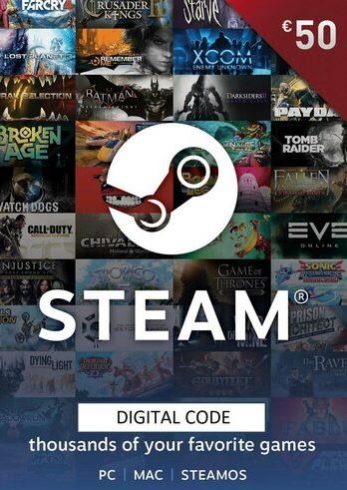 Steam Wallet Code Euro 50€ (Nạp được 1287k)
